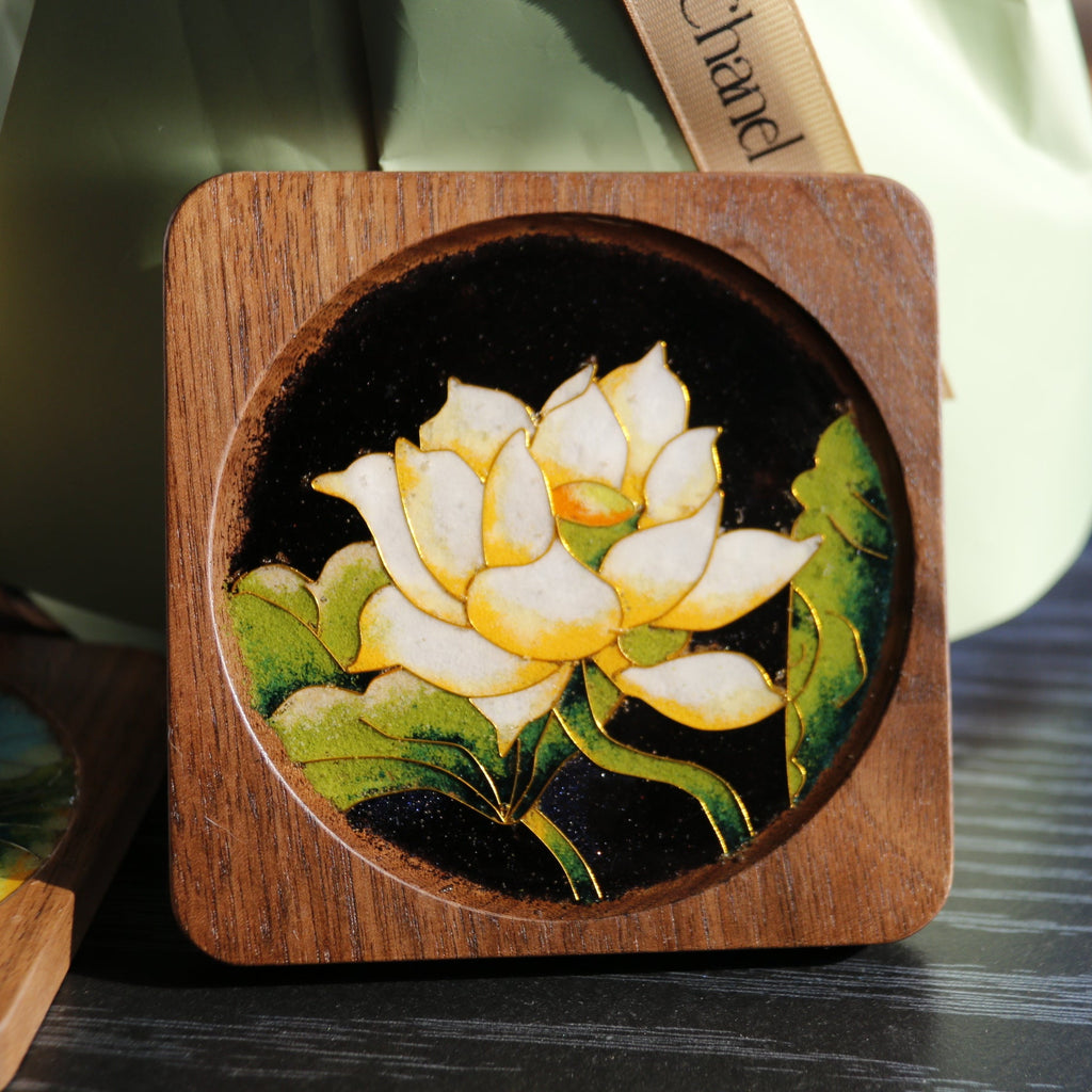 【Flower Language】Floral Cloisonné Enamel Coaster/Base