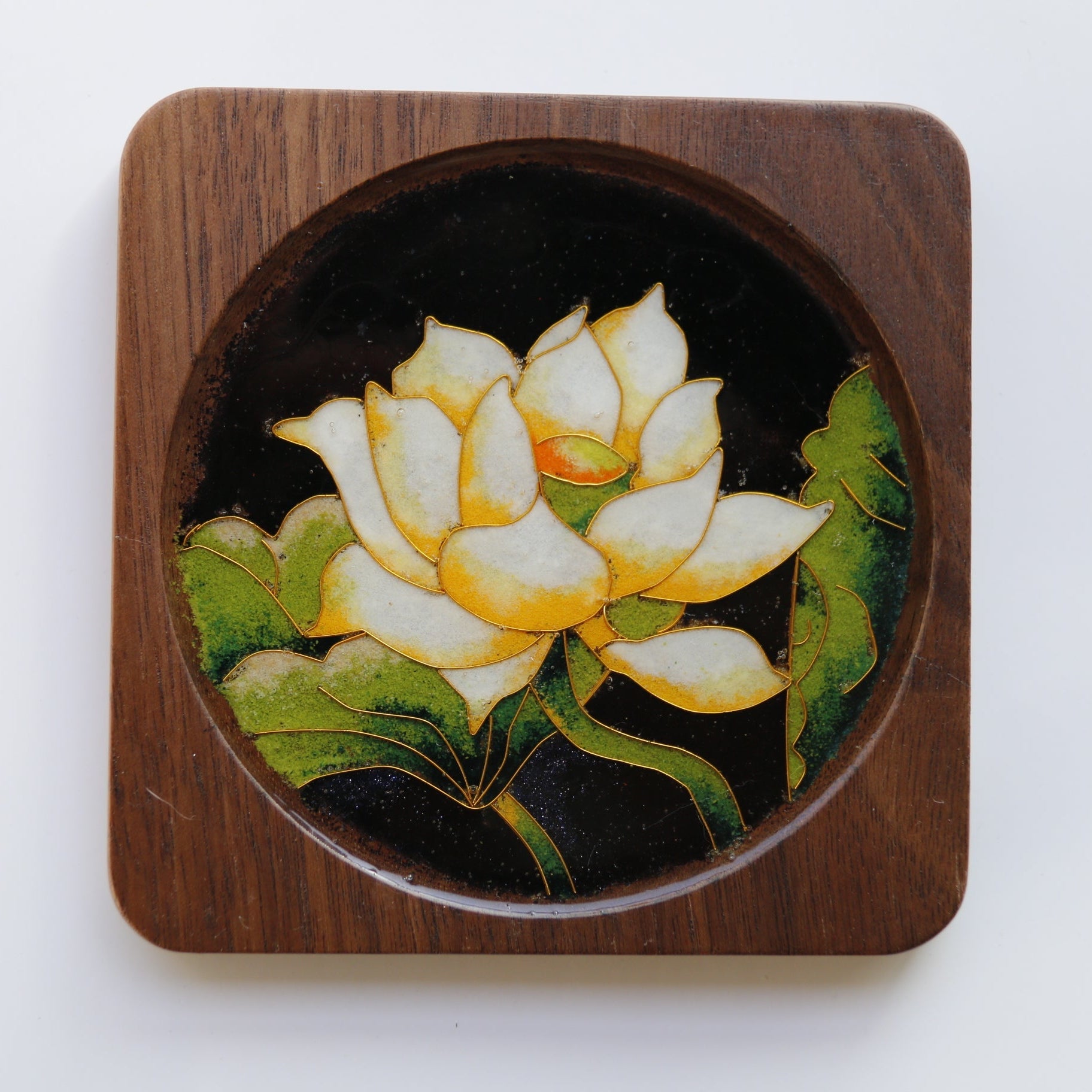 【Flower Language】Floral Cloisonné Enamel Coaster/Base