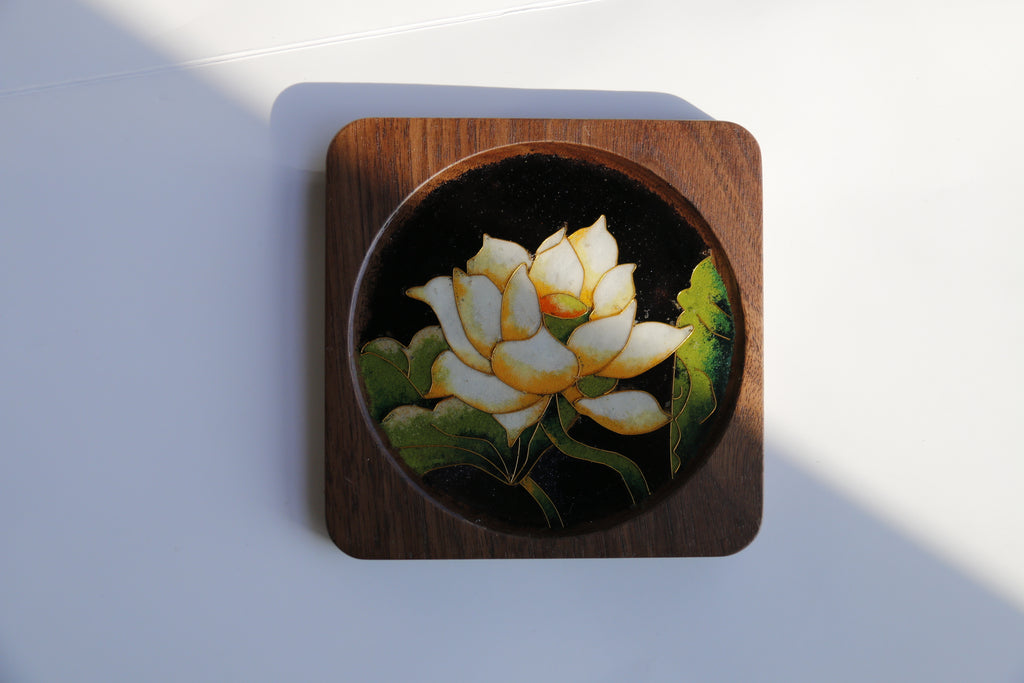 【Flower Language】Floral Cloisonné Enamel Coaster/Base
