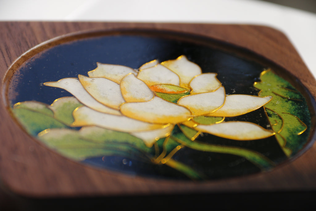 【Flower Language】Floral Cloisonné Enamel Coaster/Base
