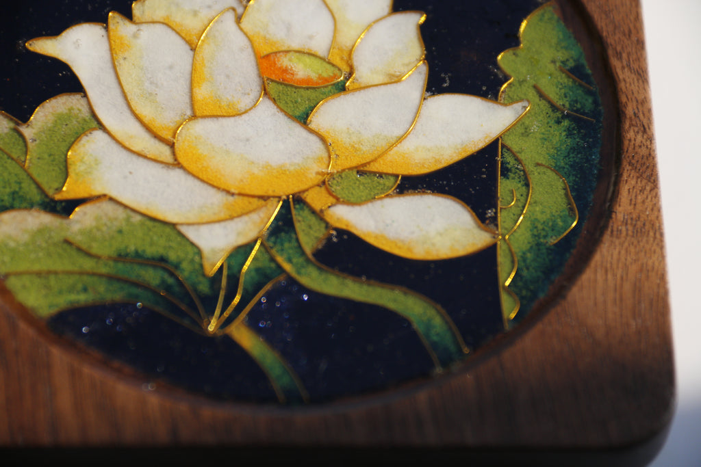 【Flower Language】Floral Cloisonné Enamel Coaster/Base