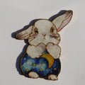 【Moonlit Night】rabbit cloisonné pin brooch