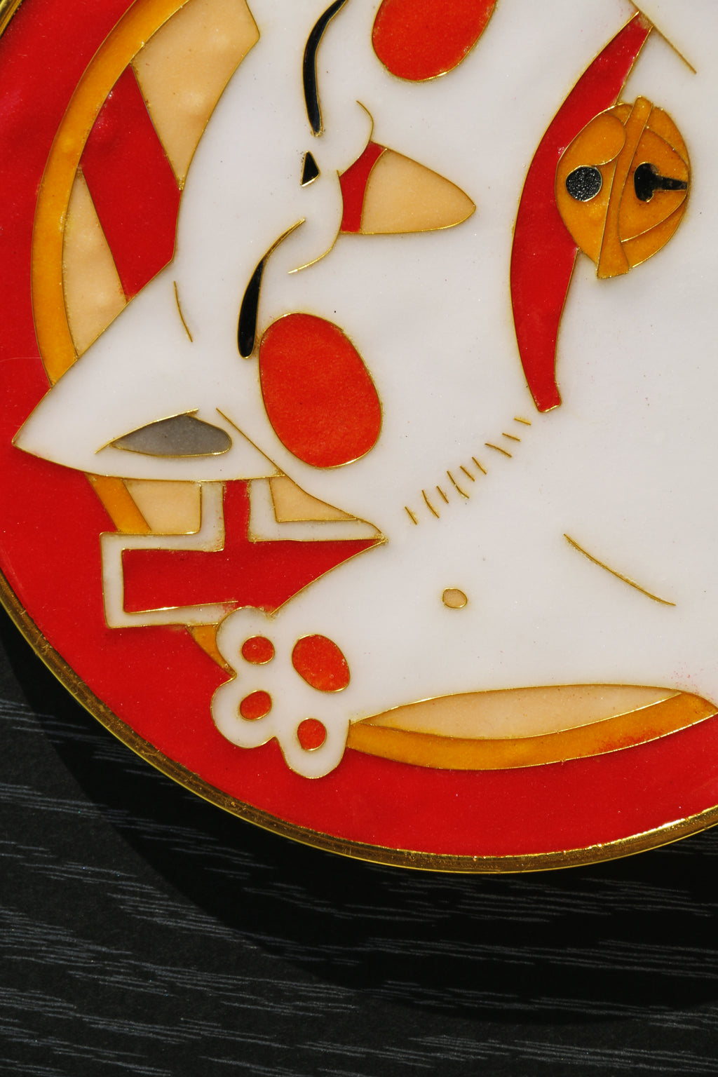 【Fortune Cat】Enameled Decorative Plate / Collectible